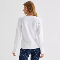 Liz Claiborne Womens V Neck Long Sleeve Pullover Sweater