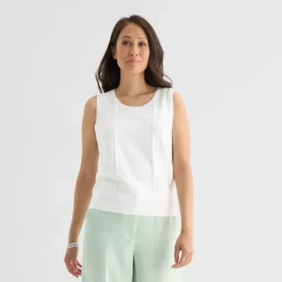 Liz Claiborne Womens Crew Neck Sleeveless Pullover Sweater