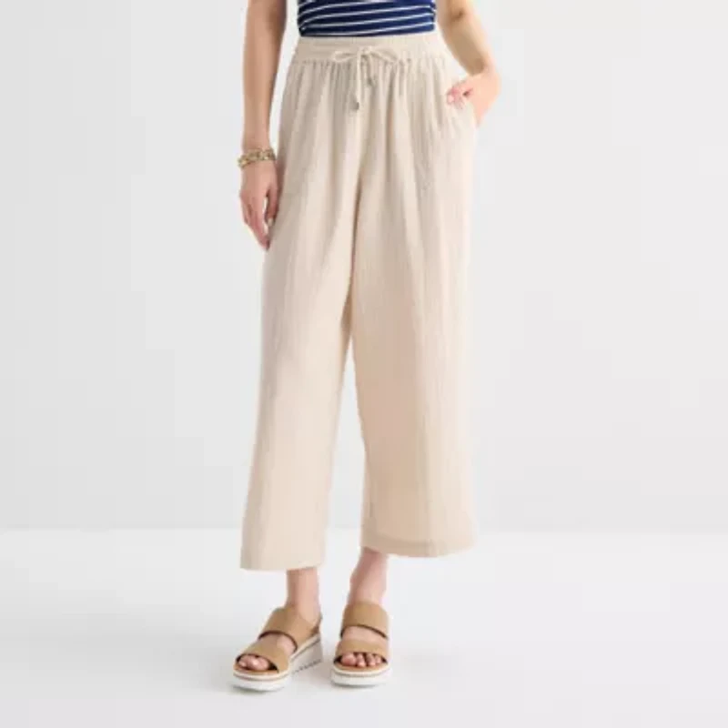 St. John's Bay Womens Straight Cropped Pant