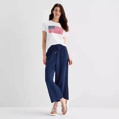 St. John's Bay Womens Straight Cropped Pant