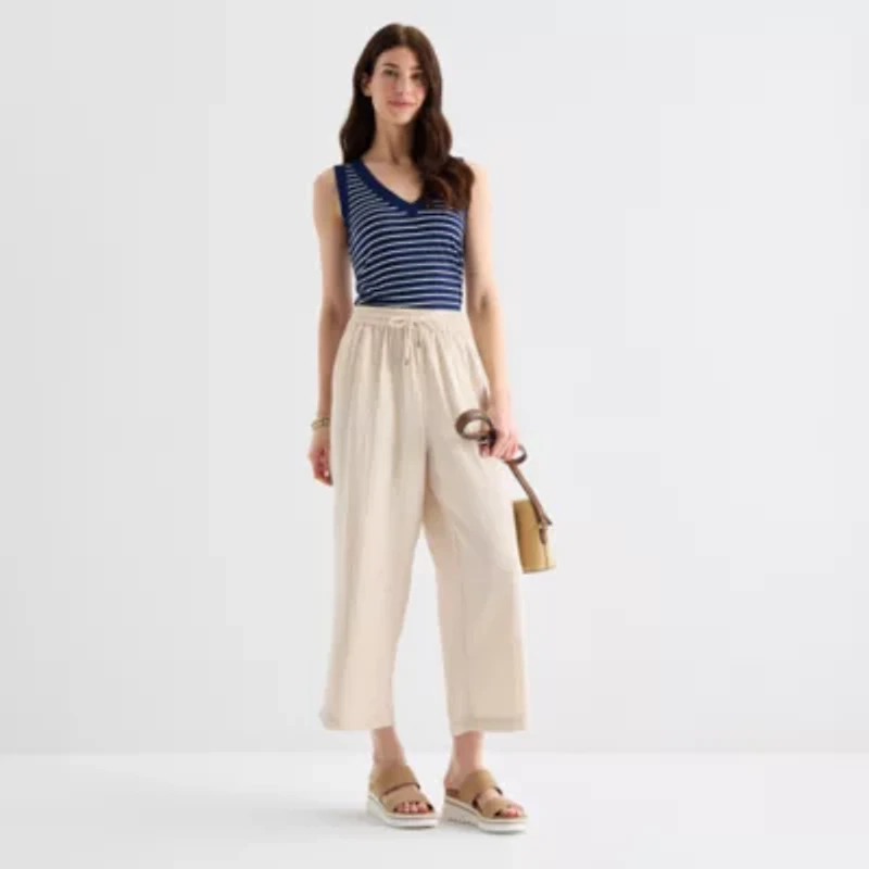 St. John's Bay Womens Straight Cropped Pant