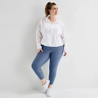 Xersion Womens Plus Hooded Lightweight Windbreaker