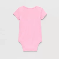 Okie Dokie Baby Girls Round Neck Short Sleeve Rib Bodysuit
