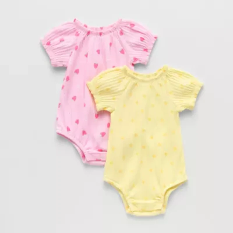 Okie Dokie Baby Girls Short Sleeve 2-pc. Romper