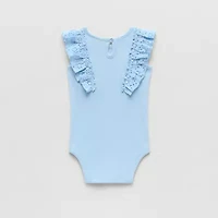 Okie Dokie Baby Girls Crew Neck Sleeveless Rib Bodysuit