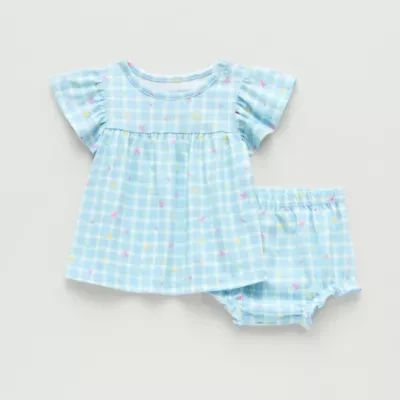 Okie Dokie Baby Girls Flutter 2-pc. Dress Set