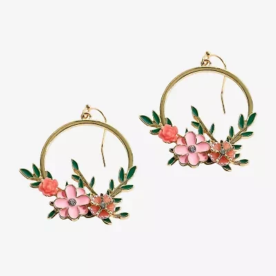 Mixit Spring Womens Flower Drop Earrings