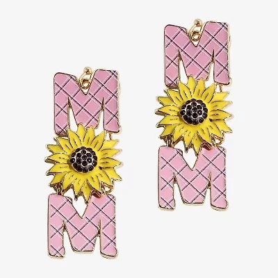 Mixit Spring Mom Sunflower Womens Flower Drop Earrings