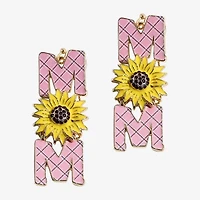 Mixit Spring Mom Sunflower Womens Flower Drop Earrings