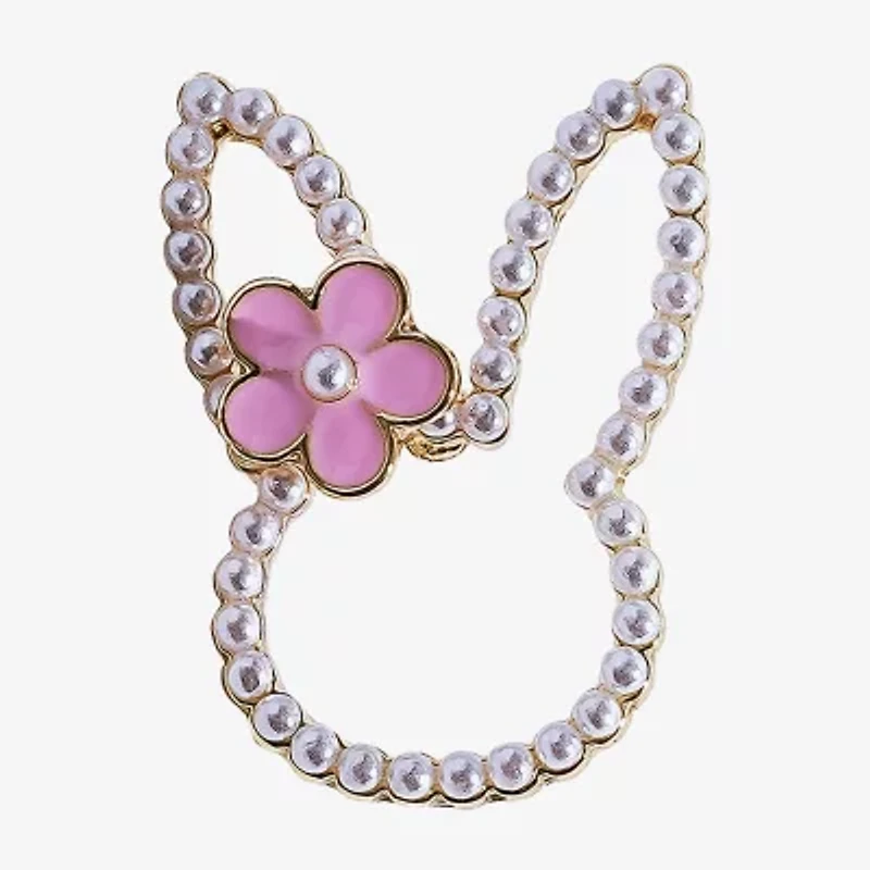 Mixit Easter Bunny 1 1/4 Inch Flower Stud Earrings