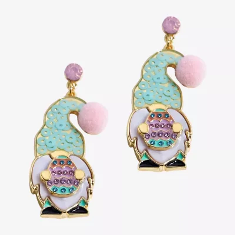 Mixit Easter Egg Gnome Womens Drop Earrings