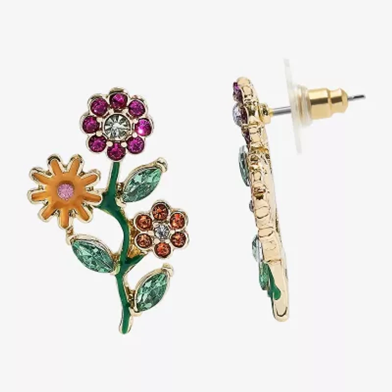 Mixit Spring Womens Flower Drop Earrings