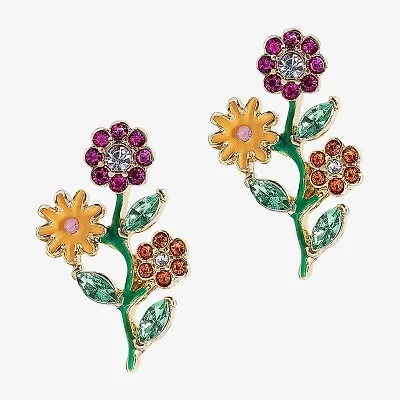 Mixit Spring Womens Flower Drop Earrings