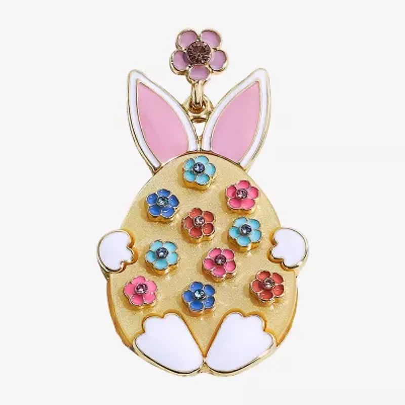 Mixit Easter Egg Bunny Womens Flower Drop Earrings