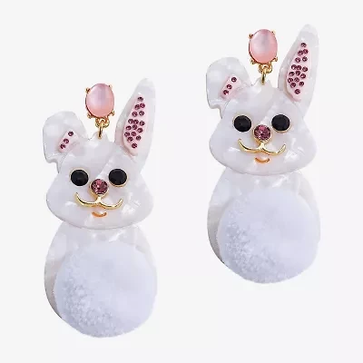 Mixit Easter Bunny Womens Drop Earrings