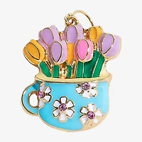Mixit Spring Tulip Pot Womens Flower Drop Earrings