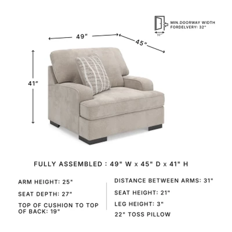Signature Design by Ashley® High Profile Upholstered Oversized Armchair