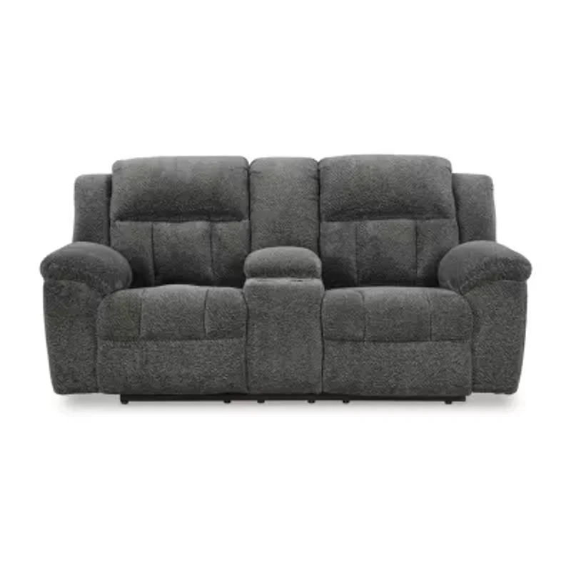 Signature Design by Ashley® Frohn Pad-Arm Motion Upholstered Reclining Loveseat