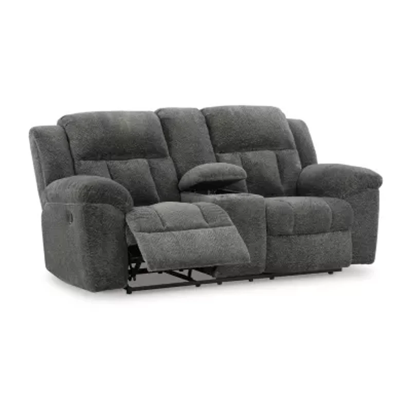 Signature Design by Ashley® Frohn Pad-Arm Motion Upholstered Reclining Loveseat