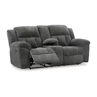 Signature Design by Ashley® Frohn Pad-Arm Motion Upholstered Reclining Loveseat