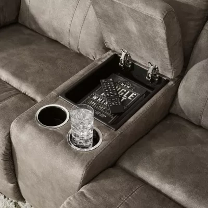 Signature Design by Ashley® Laresview Pad-Arm Motion Upholstered Reclining Loveseat