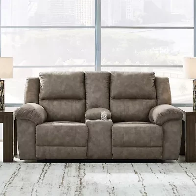 Signature Design by Ashley® Laresview Pad-Arm Motion Upholstered Reclining Loveseat
