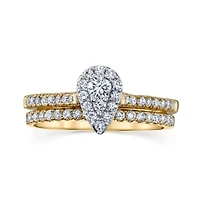 Sirena Womens 5/8 CT. T.W. Genuine White Diamond 14K Gold Bridal Set