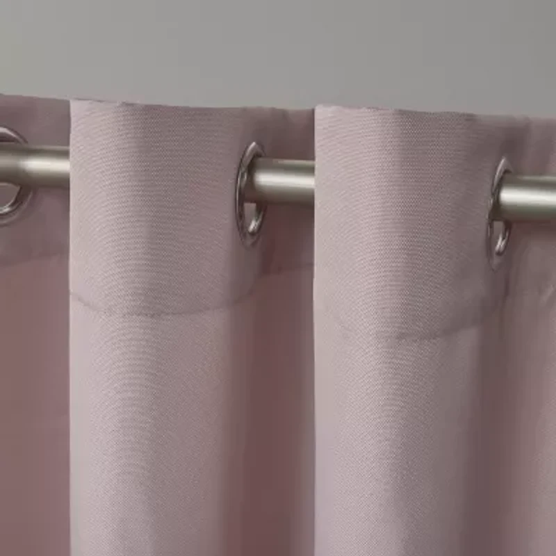 Exclusive Home Curtains Solid Grommet Top Light-Filtering Set of 2 Outdoor Curtain Panel