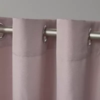 Exclusive Home Curtains Solid Grommet Top Light-Filtering Set of 2 Outdoor Curtain Panel