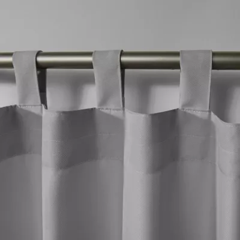 Exclusive Home Curtains Solid Tab Top Light-Filtering Set of 2 Outdoor Curtain Panel