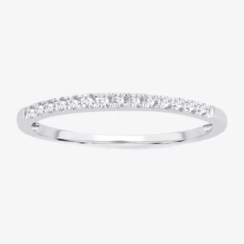 Womens Diamond Accent Natural White 10K Gold Wedding Band