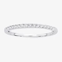 Womens Diamond Accent Natural White 10K Gold Wedding Band