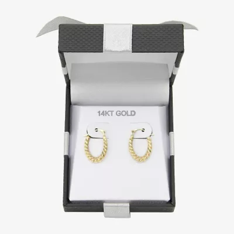 Womens 14K Gold 16mm Hoop Earrings