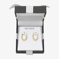 Womens 14K Gold 16mm Hoop Earrings