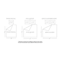 Swift Home Luxurious Ruched 3d Floral Pintuck Sham And Midweight Down Alternative Comforter Set