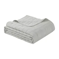 Swift Home Lightweight Oversized Enzyme Washed Crinkle Quilt Coverlet Bedspread Set