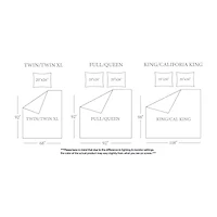 Swift Home Lightweight Oversized Enzyme Washed Crinkle Quilt Coverlet Bedspread Set