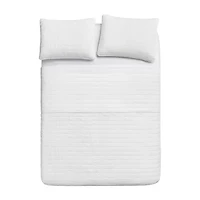 Swift Home Lightweight Oversized Enzyme Washed Crinkle Quilt Coverlet Bedspread Set