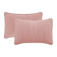 Swift Home Lightweight Oversized Enzyme Washed Crinkle Quilt Coverlet Bedspread Set