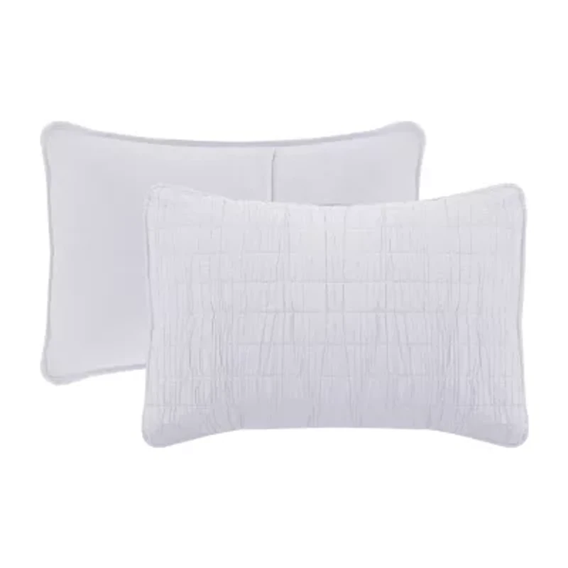 Swift Home Lightweight Oversized Enzyme Washed Crinkle Quilt Coverlet Bedspread Set