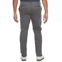 mutual weave Mens Big and Tall Slim Fit Flat Front Pants