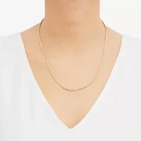 14K Gold 16 - 30 Inch Semi-Solid Sparkle Rope Chain Necklace