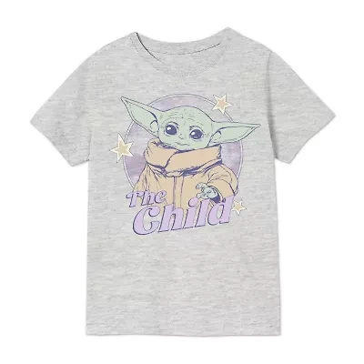 Little & Big Kid Girls Crew Neck Short Sleeve Regular Fit Star Wars Graphic T-Shirt