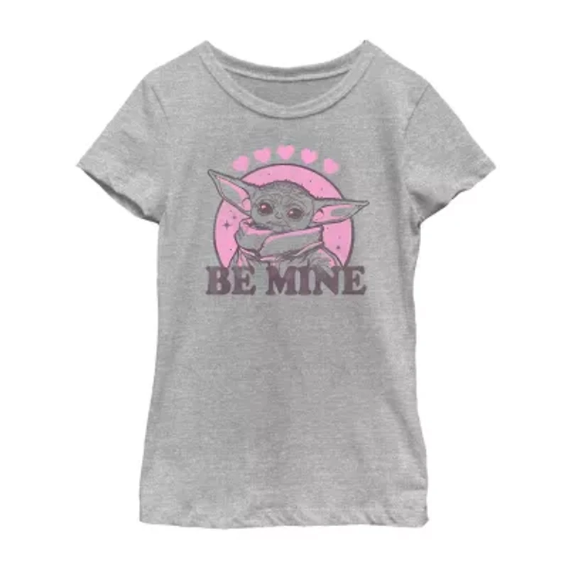 Little & Big Kid Girls Crew Neck Short Sleeve Regular Fit Star Wars Graphic T-Shirt