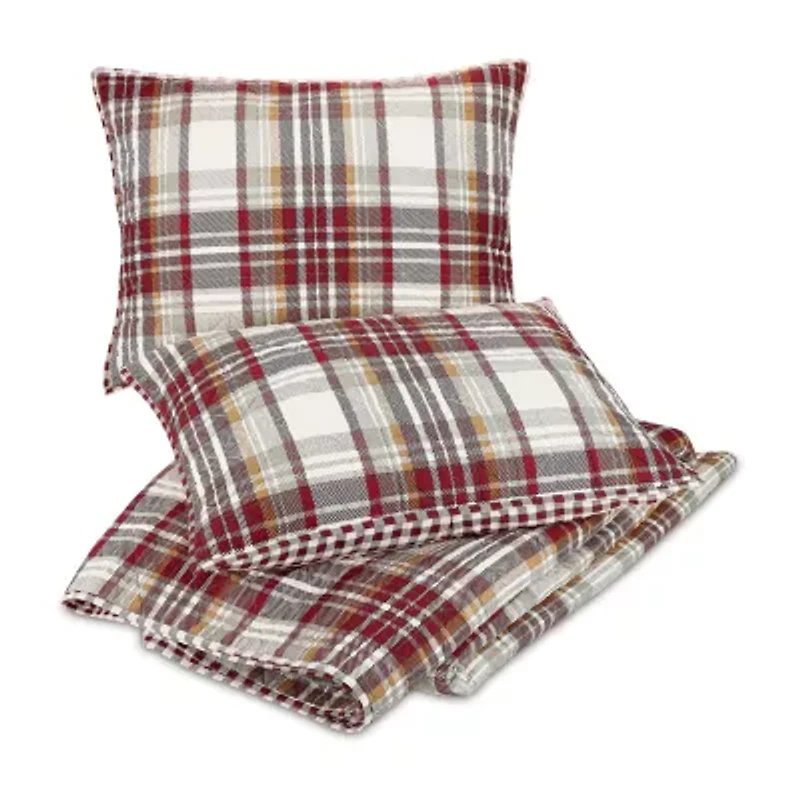 Laurel & Mayfair Camden Plaid 3-pc. Reversible Quilt Set