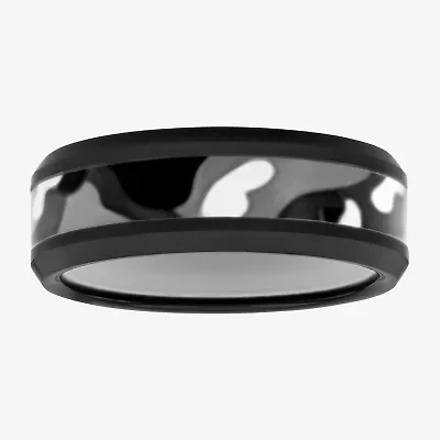 Camo Mens 8MM Tungsten Wedding Band