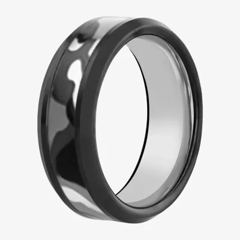 Camo Mens 8MM Tungsten Wedding Band