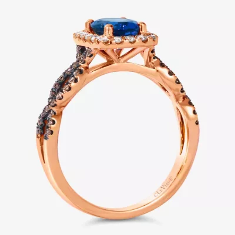 Le Vian® Grand Sample Sale™ Ring featuring 1 CT. Blueberry Tanzanite® 1/ CT. Chocolate Diamonds® 1/ CT. Nude Diamonds™ set in 14K Strawberry Gold