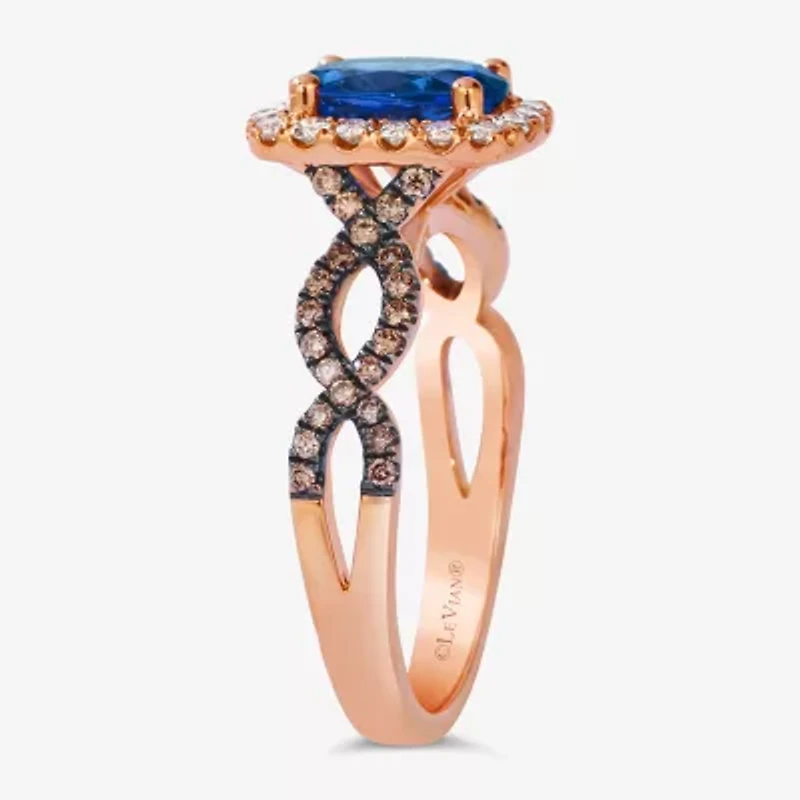 Le Vian® Grand Sample Sale™ Ring featuring 1 CT. Blueberry Tanzanite® 1/ CT. Chocolate Diamonds® 1/ CT. Nude Diamonds™ set in 14K Strawberry Gold