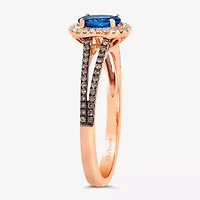 Le Vian® Grand Sample Sale™ Ring featuring 3/8 CT. Blueberry Tanzanite® 1/15 CT. Nude Diamonds™ 1/8 CT. Chocolate Diamonds® set in 14K Strawberry Gold®